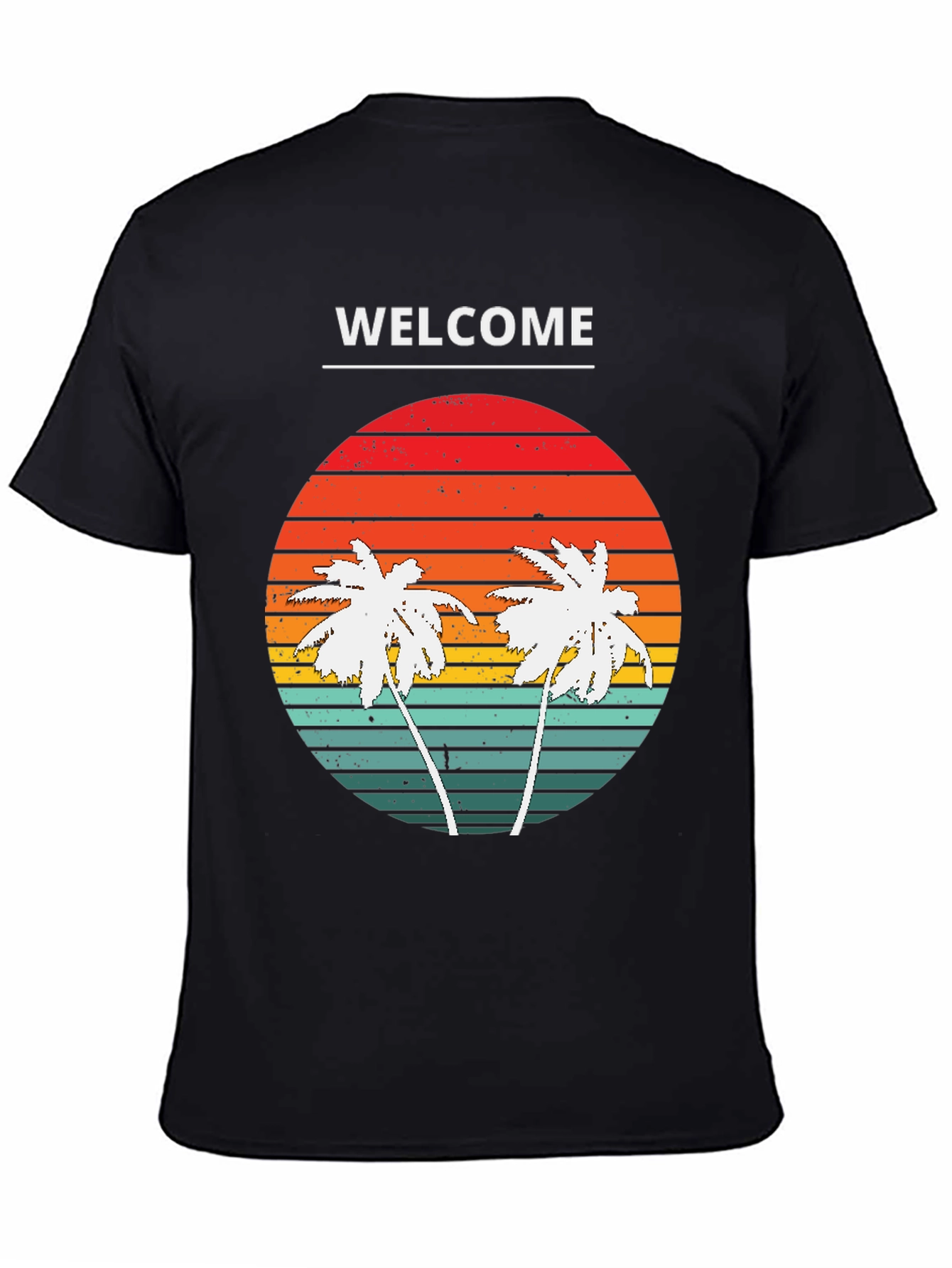 Welcome Palm Tree Sunset Graphic Tee