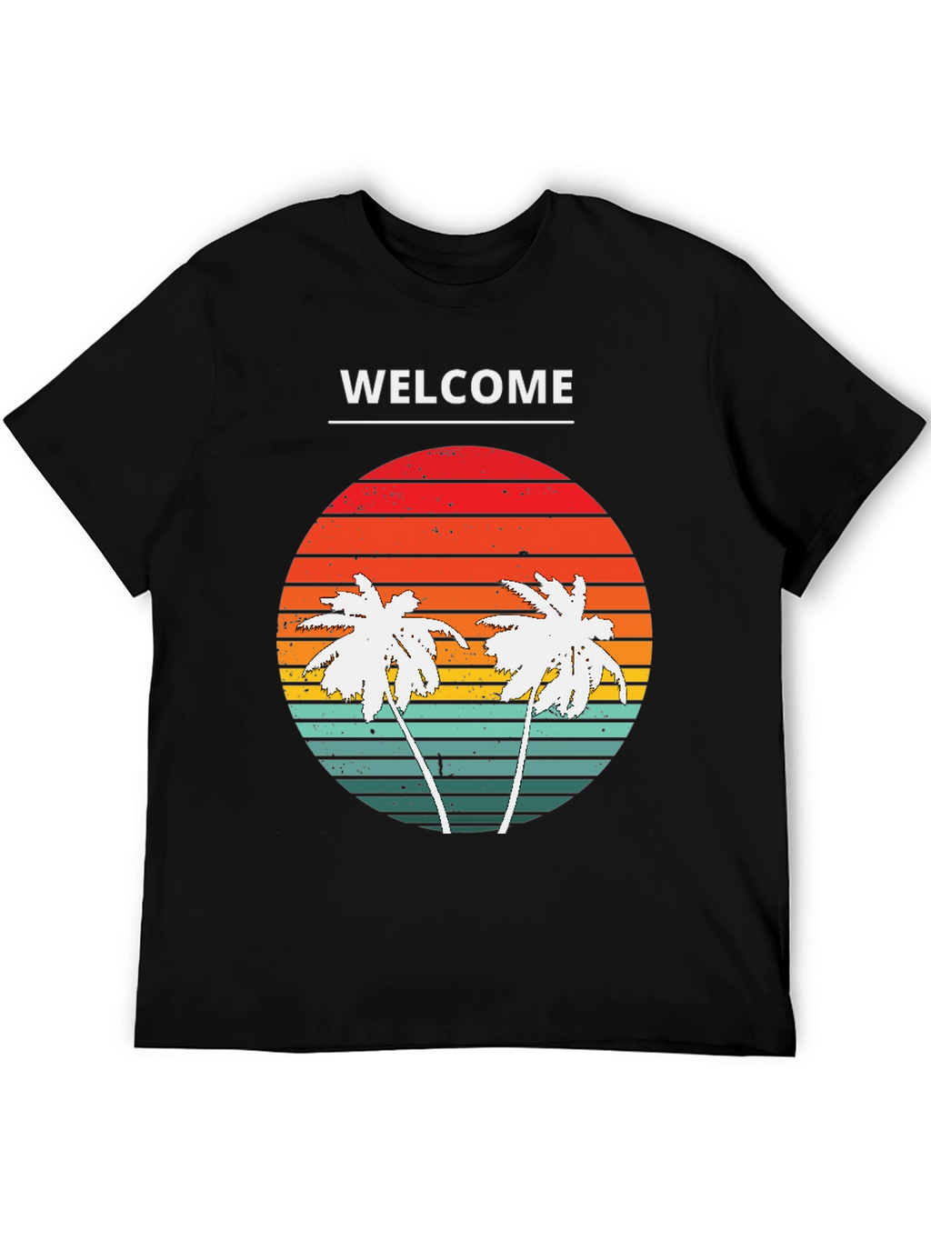 Welcome Palm Tree Sunset Graphic Tee