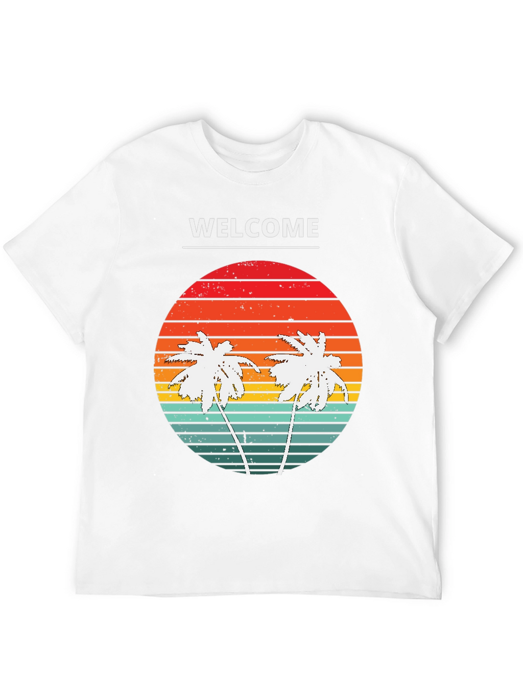 Welcome Palm Tree Sunset Graphic Tee
