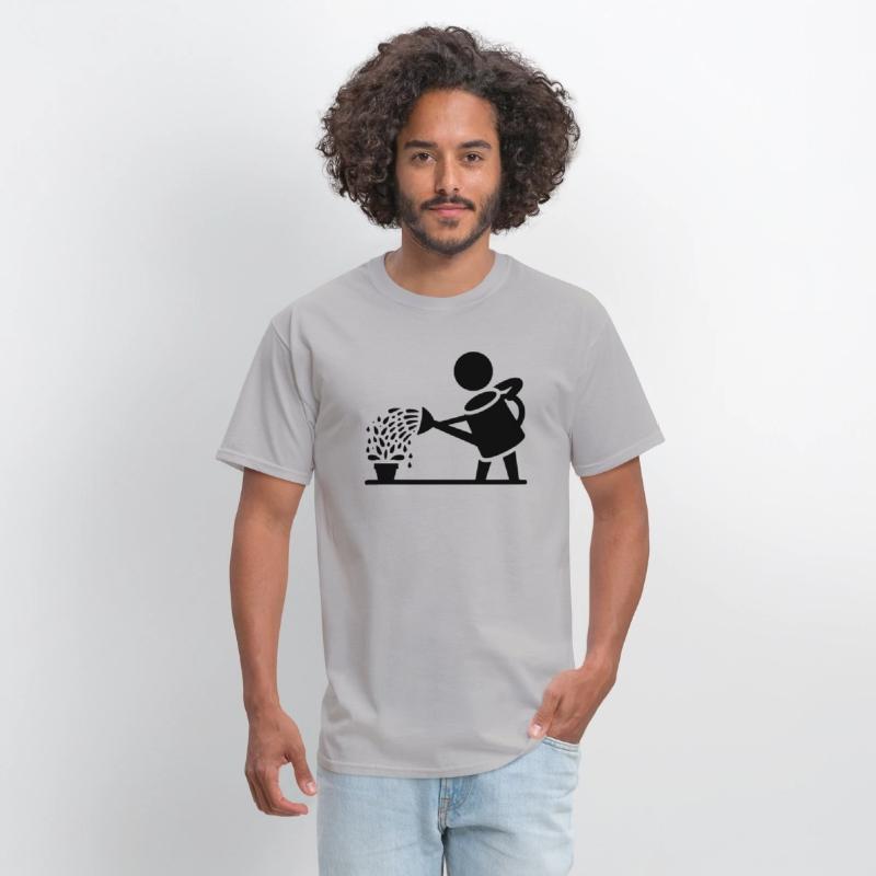 Watering can garden gardening art path17