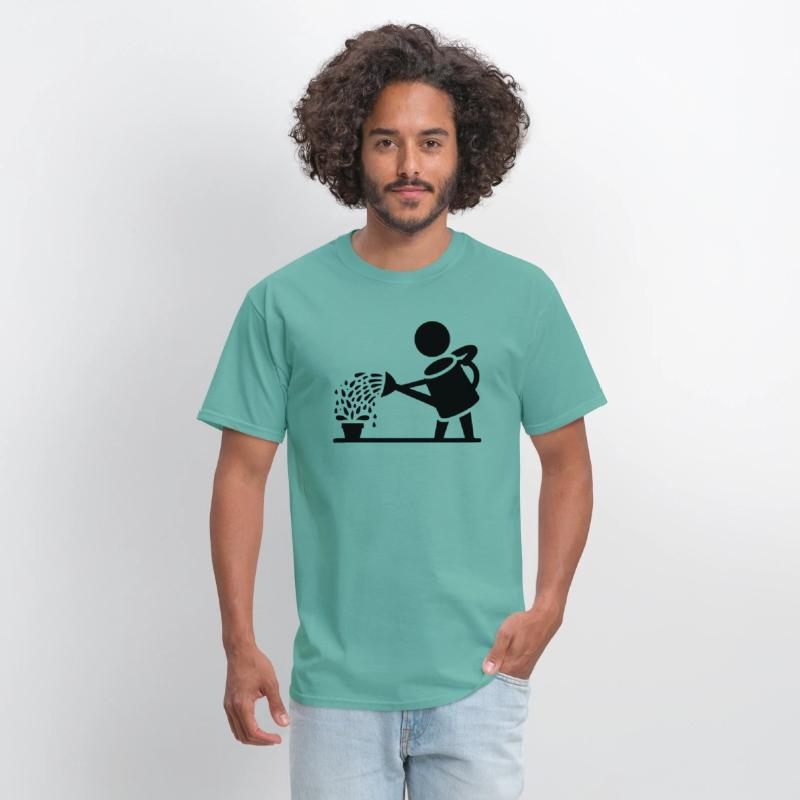 Watering can garden gardening art path17