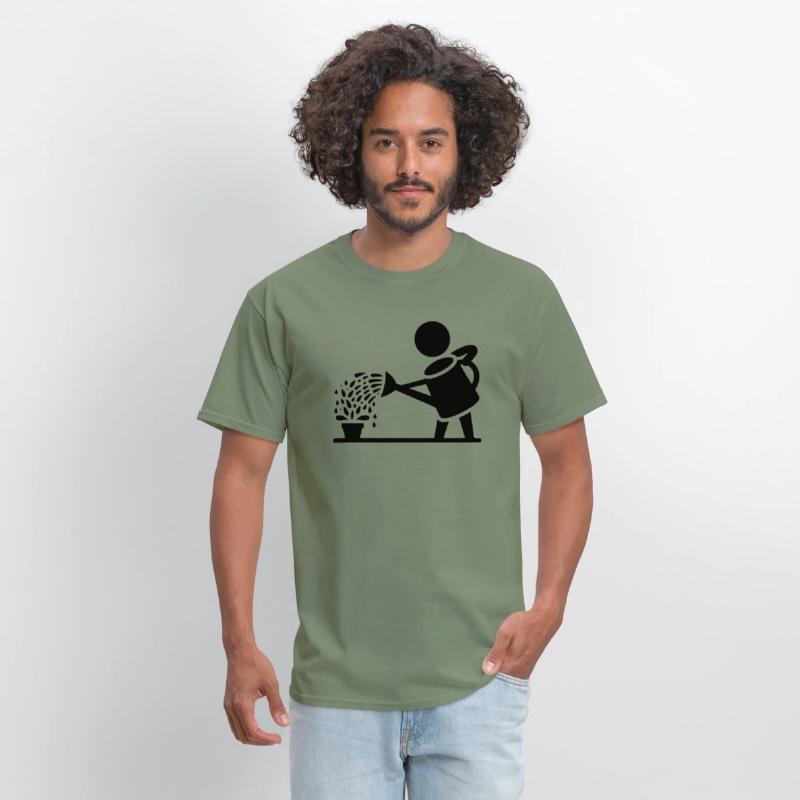 Watering can garden gardening art path17