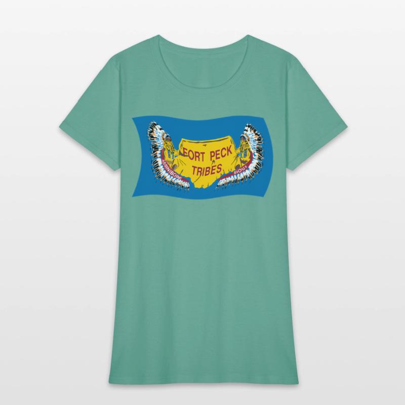 Wavy Flag Of Fort Peck Tribes Assiniboine Native