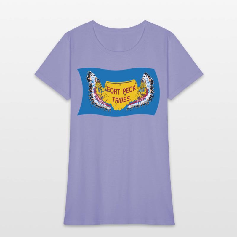 Wavy Flag Of Fort Peck Tribes Assiniboine Native