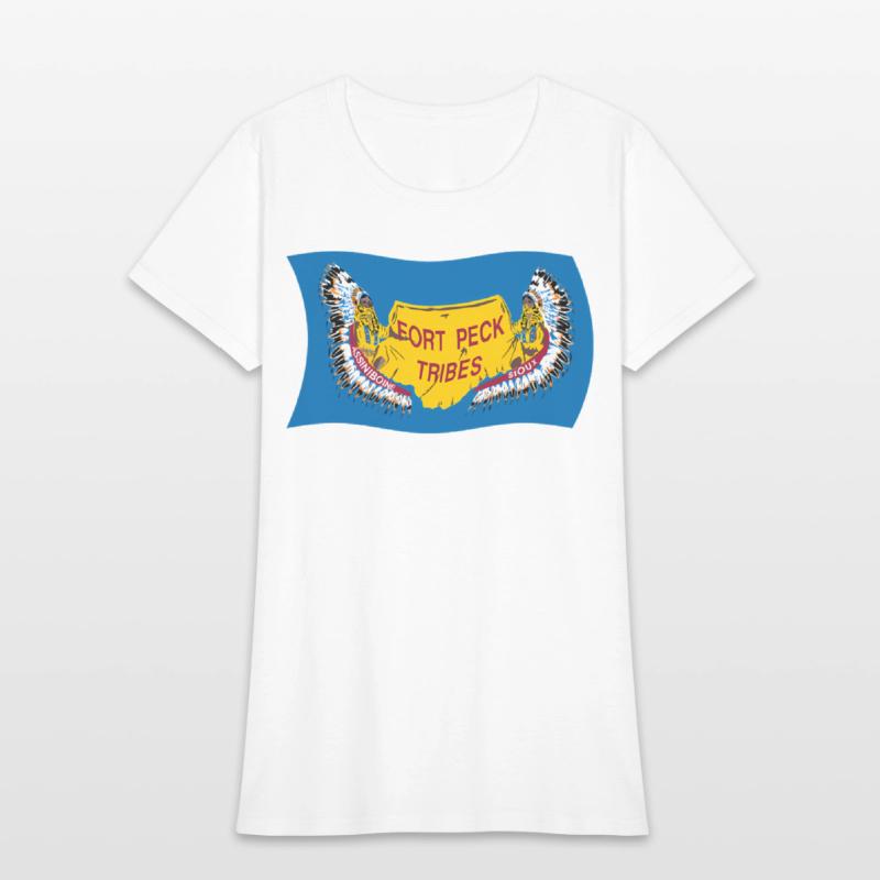 Wavy Flag Of Fort Peck Tribes Assiniboine Native