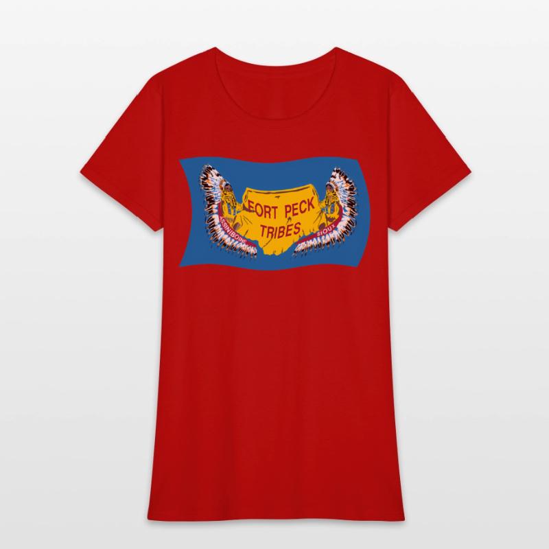 Wavy Flag Of Fort Peck Tribes Assiniboine Native