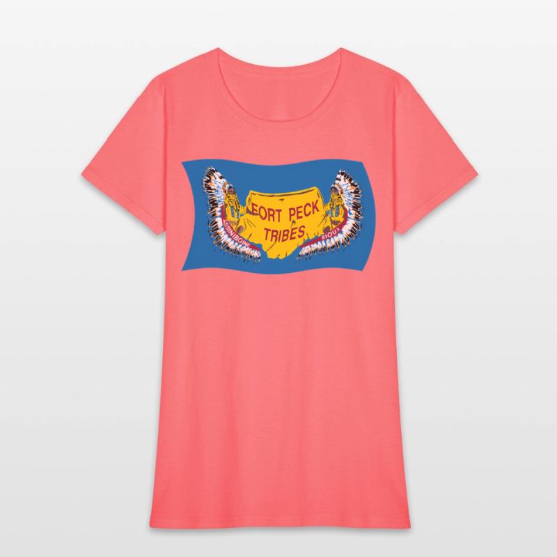 Wavy Flag Of Fort Peck Tribes Assiniboine Native