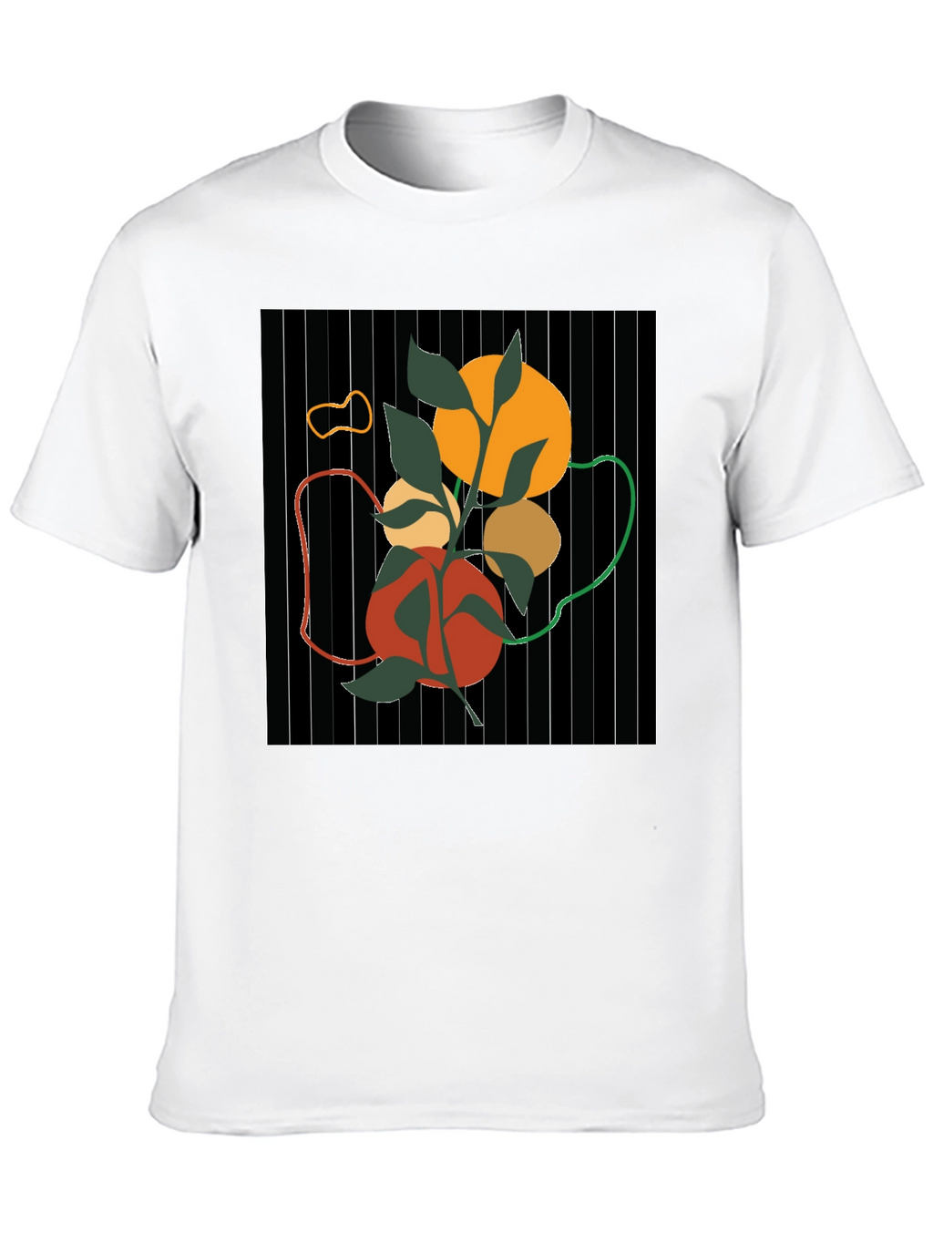 Abstract Nature Graphic Black T-Shirt