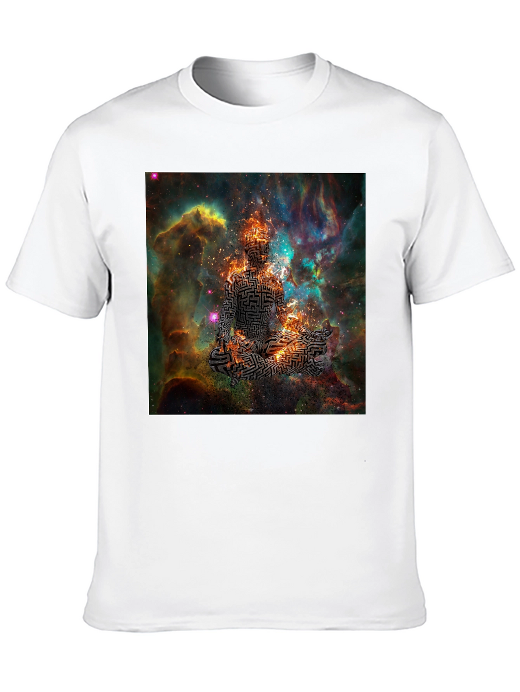 Cosmic Maze Meditation Black T-Shirt