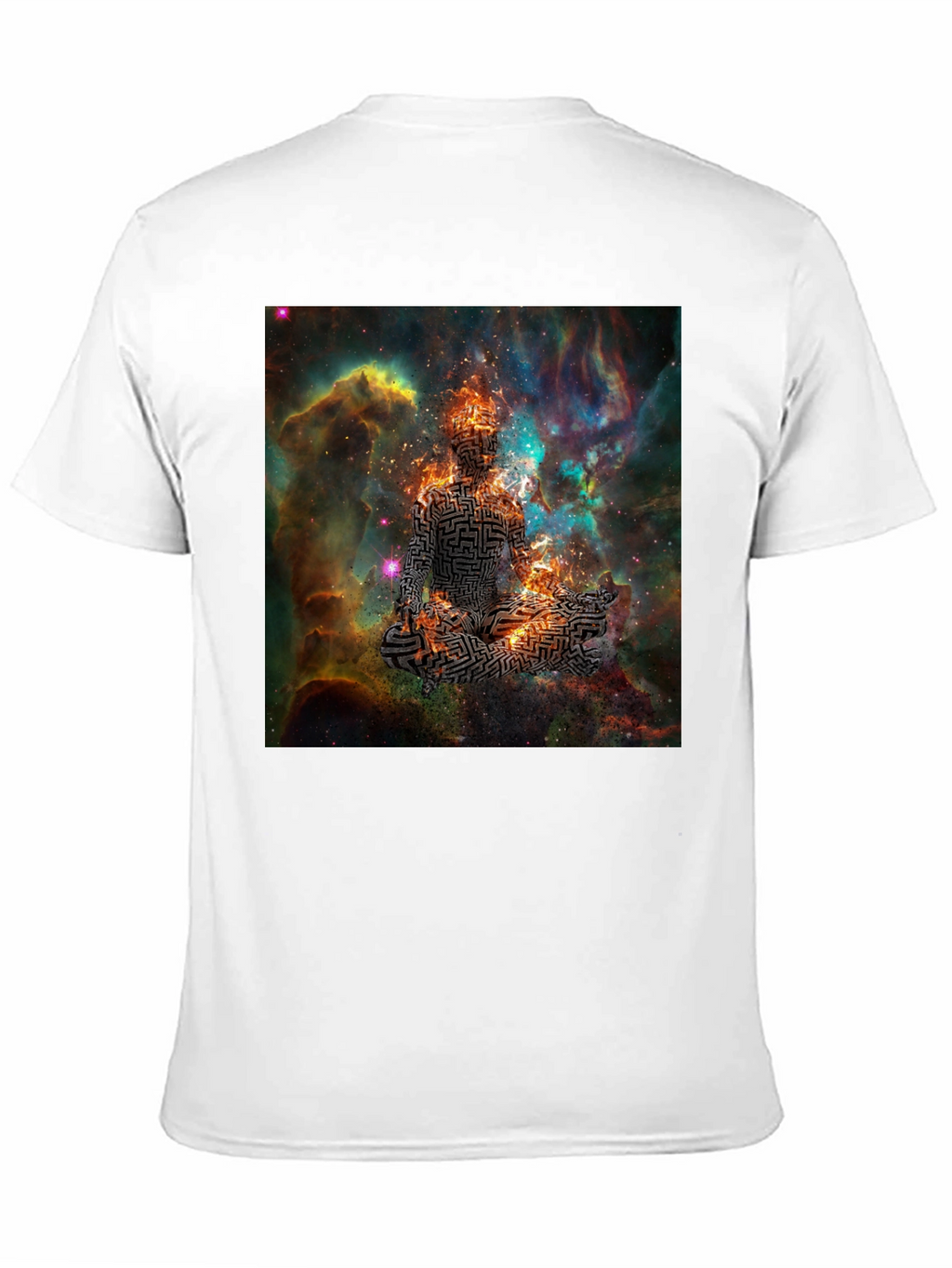 Cosmic Maze Meditation Black T-Shirt