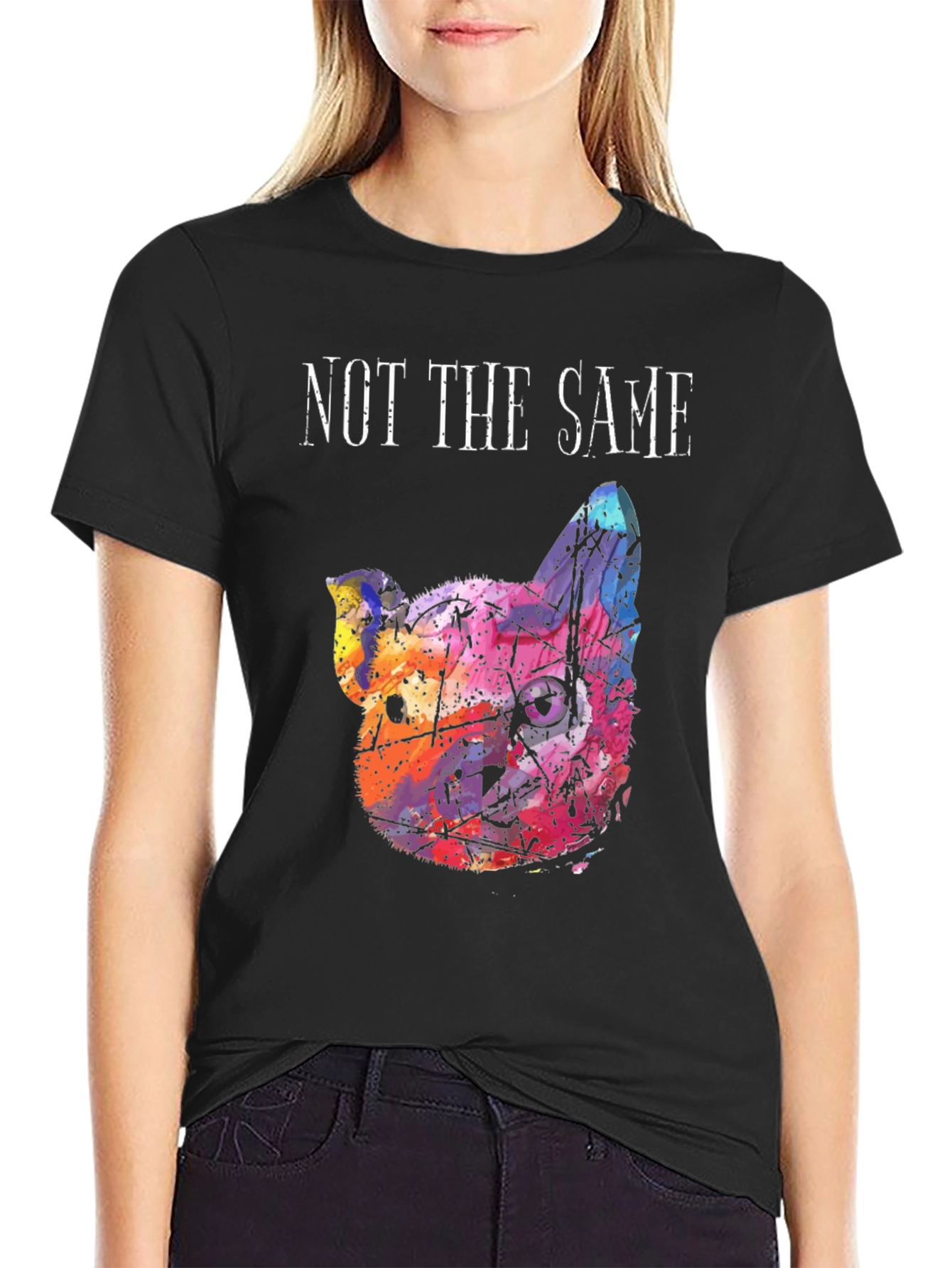 Unique Watercolor Cat Graphic Tee - Not The Same