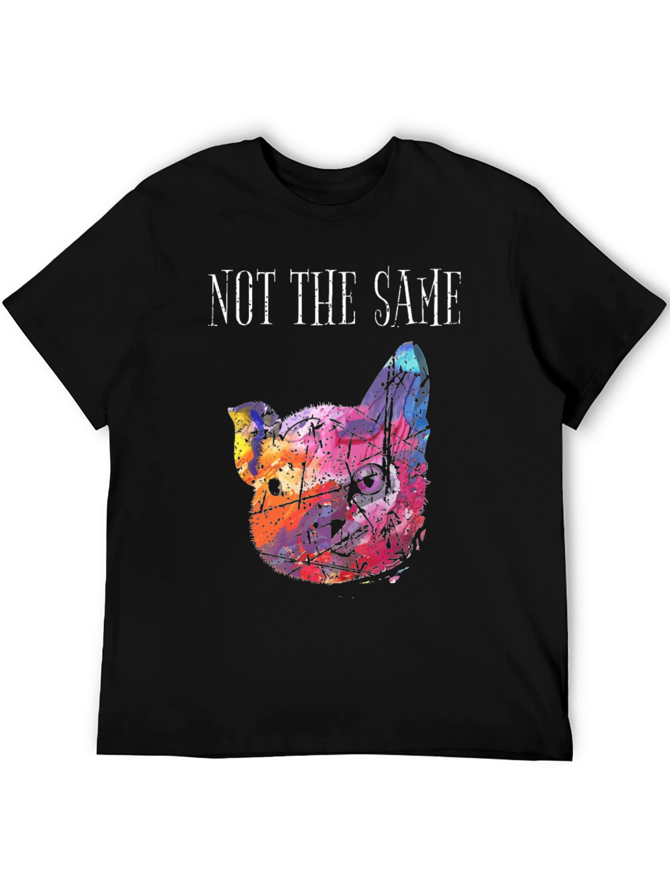 Unique Watercolor Cat Graphic Tee - Not The Same