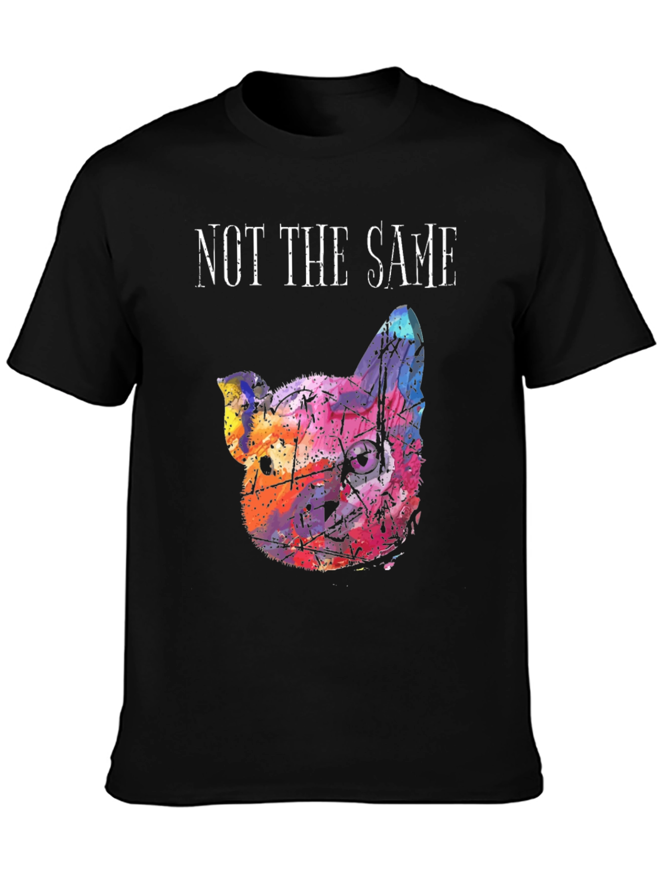 Unique Watercolor Cat Graphic Tee - Not The Same