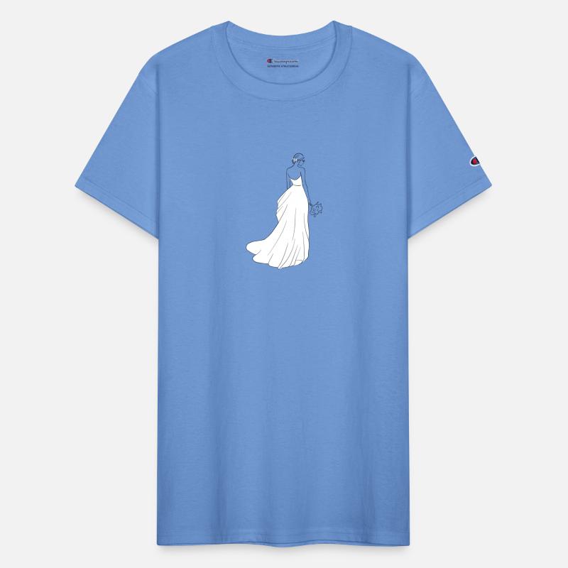 wedding line drawing bride back