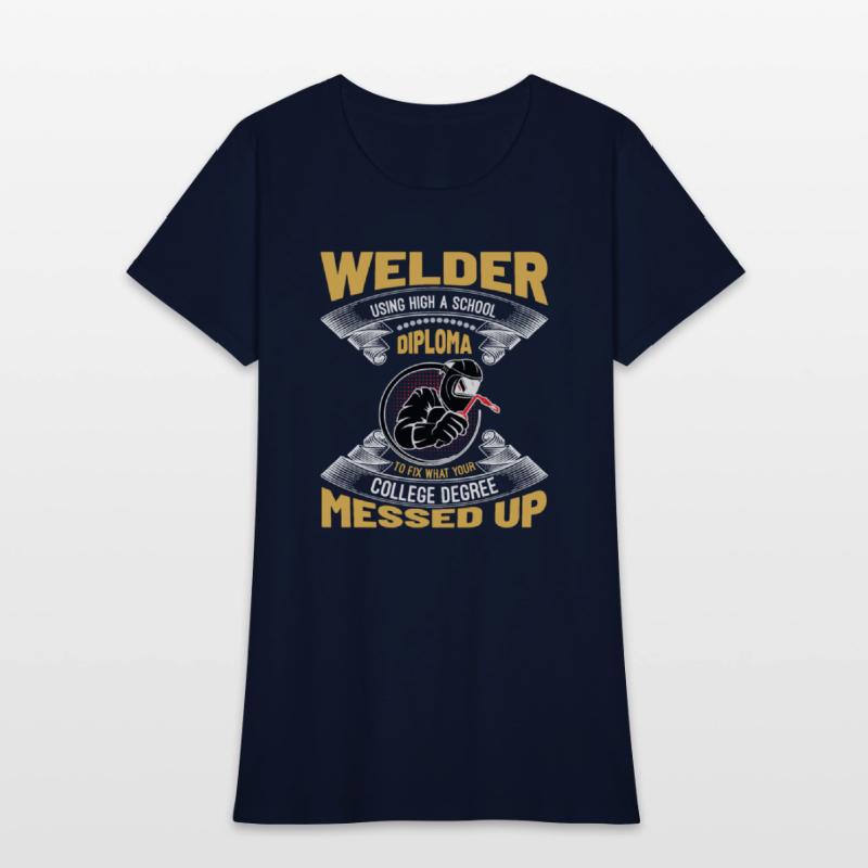 Welder Using High a School