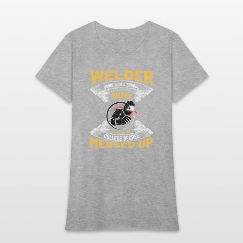 Welder Using High a School