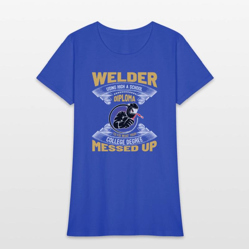 Welder Using High a School