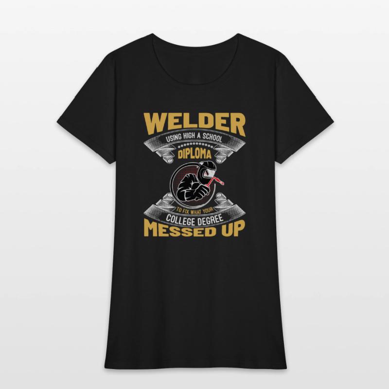 Welder Using High a School