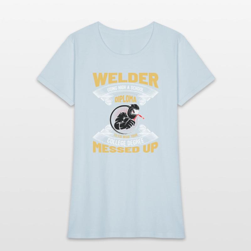 Welder Using High a School