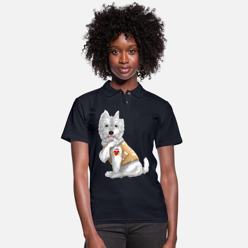 westie i love mom tattoo dog funny mors day gift