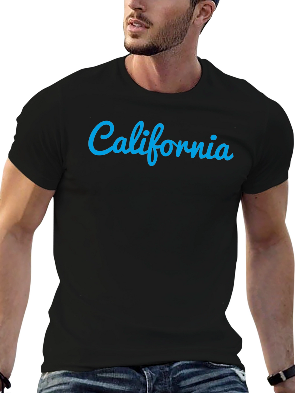 California Graphic Tee - Stylish Black Cotton T-Shirt