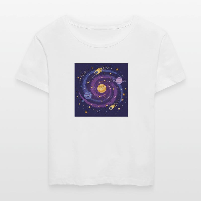 Whimsical Galaxy Spiral Planets Design