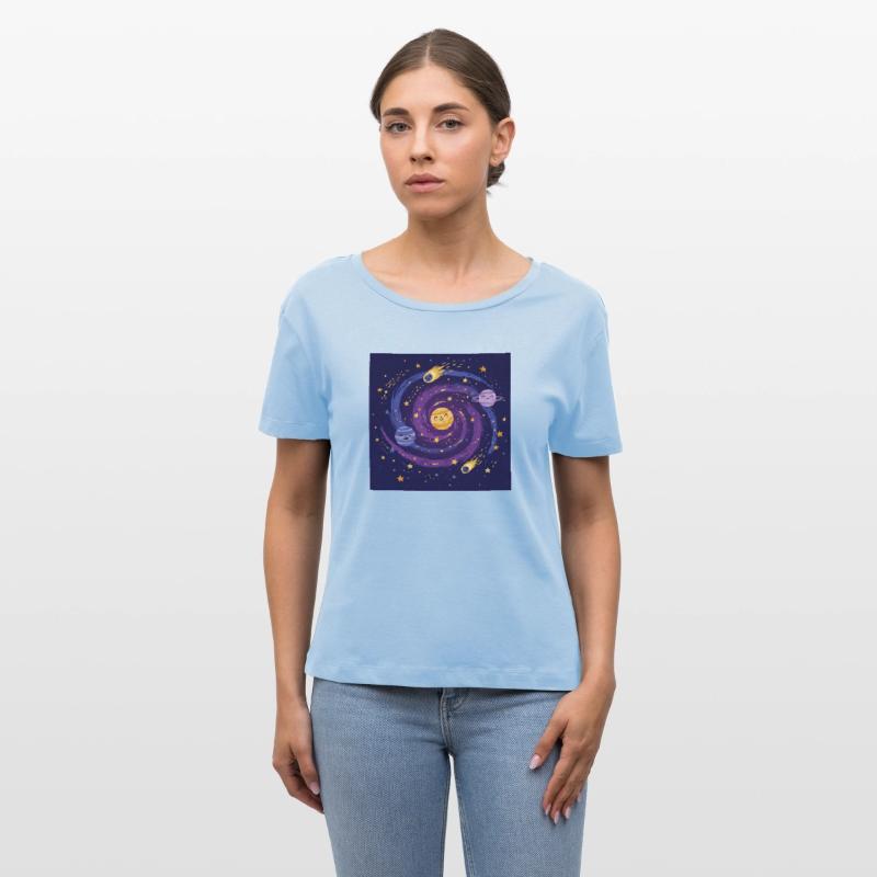 Whimsical Galaxy Spiral Planets Design