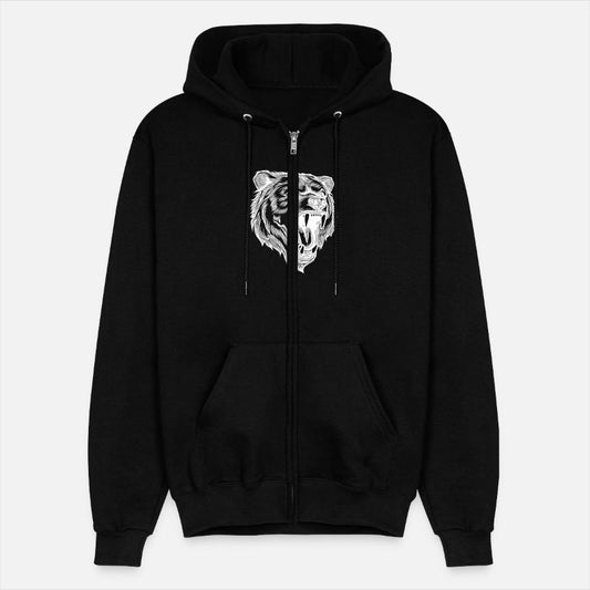 Wild Evil Bear Head With Sharp Teeth