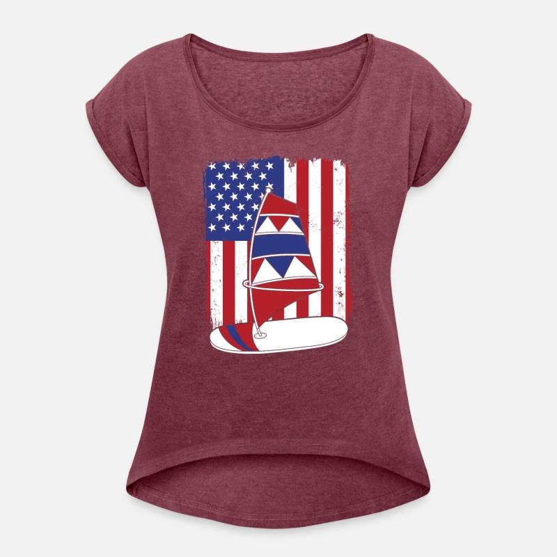 Windsurfing American Flag Sailboarding Surfer