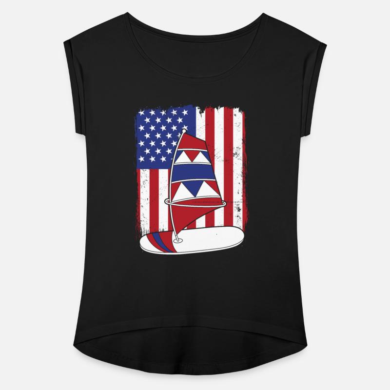 Windsurfing American Flag Sailboarding Surfer