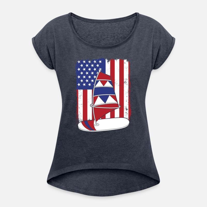Windsurfing American Flag Sailboarding Surfer