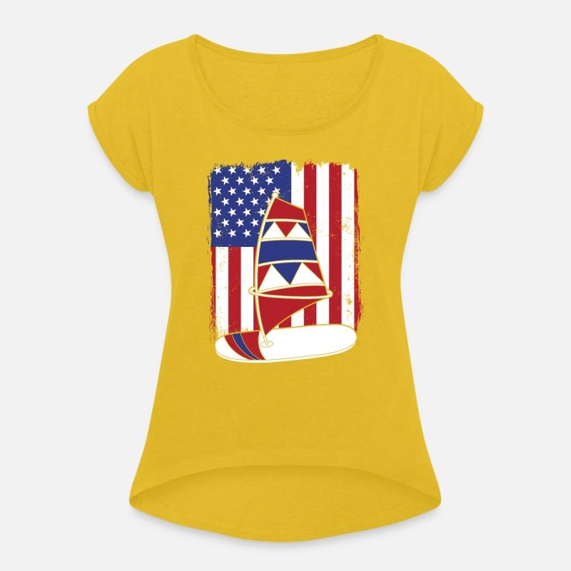 Windsurfing American Flag Sailboarding Surfer