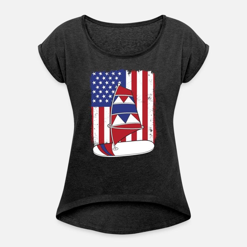 Windsurfing American Flag Sailboarding Surfer