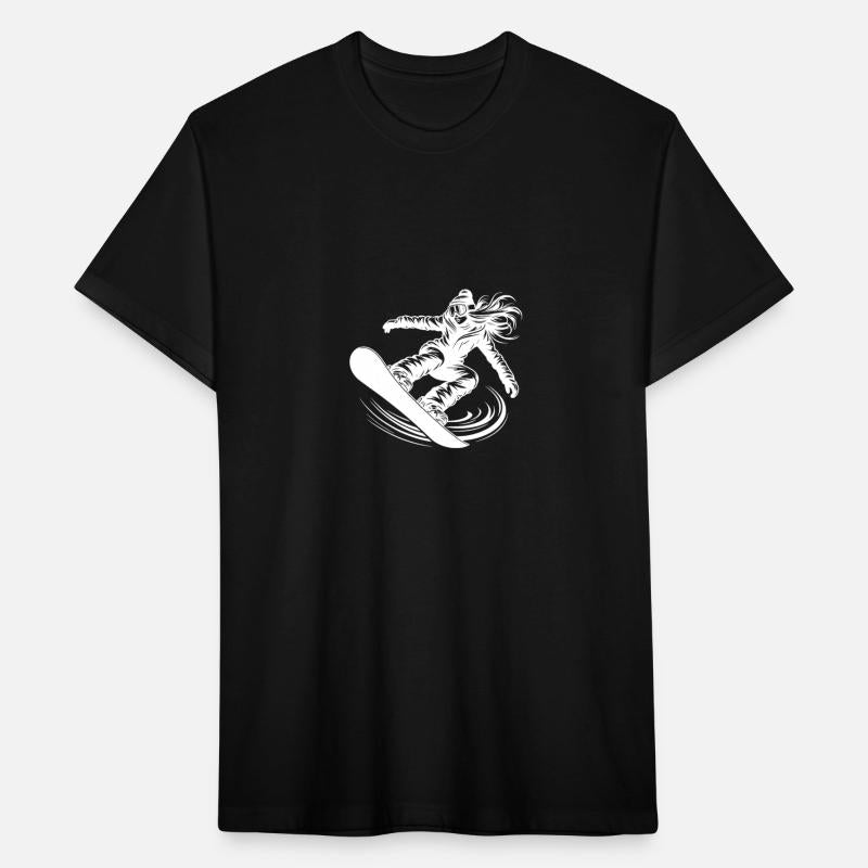 Winter Sports Snowboarder In Action Jump