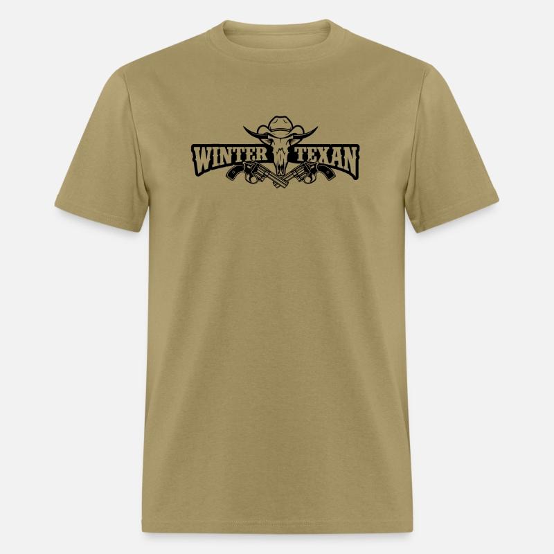 winter texan - skull and gun - BLACK