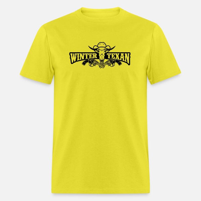 winter texan - skull and gun - BLACK