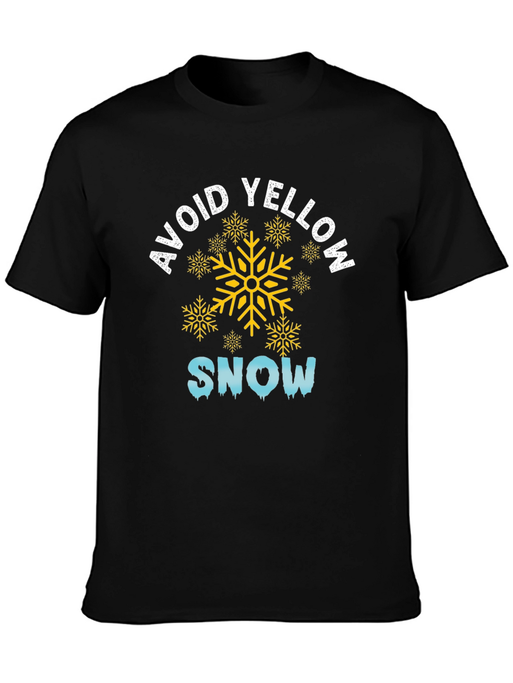 Avoid Yellow Snow Black Graphic Tee