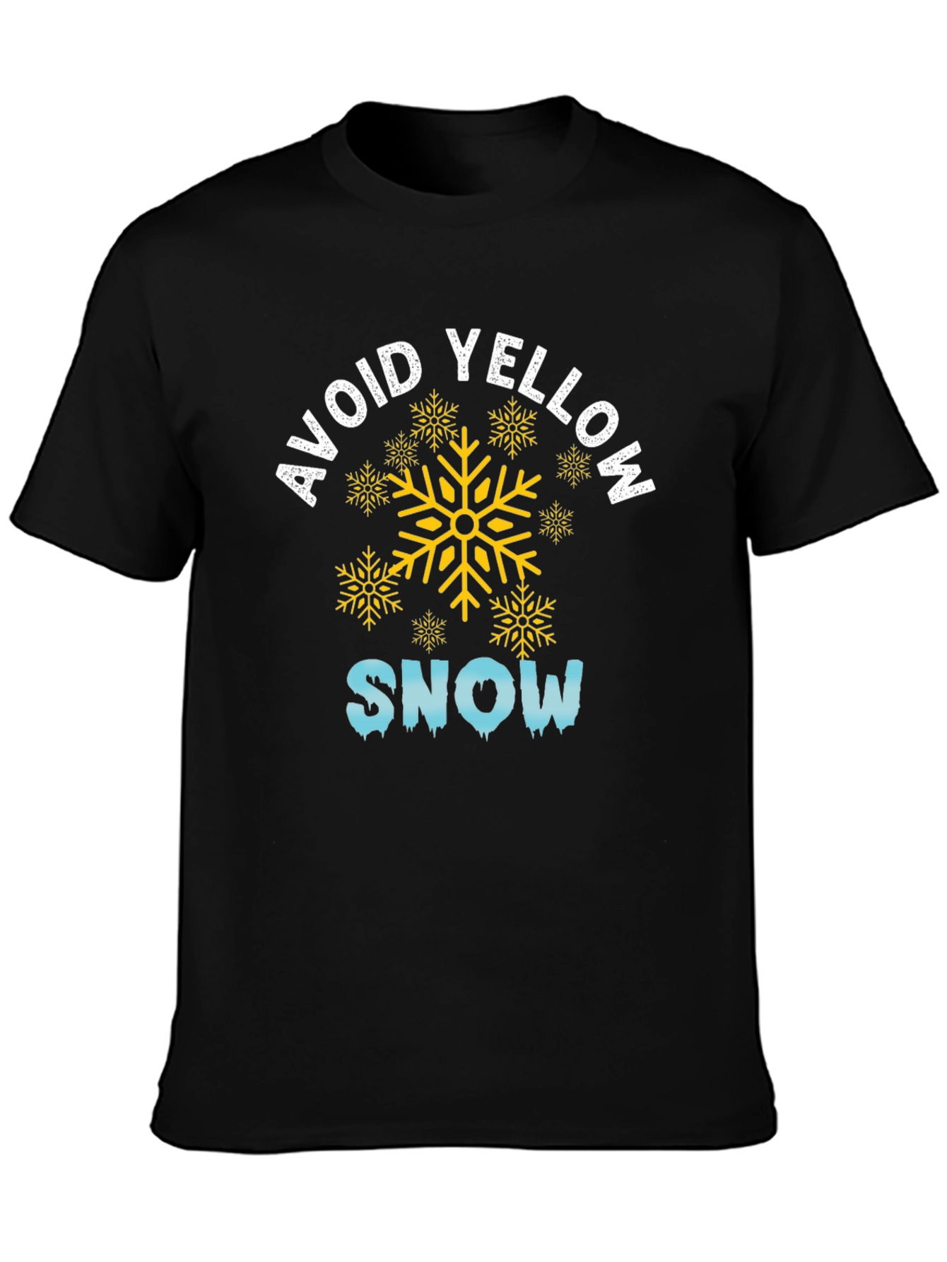 Avoid Yellow Snow Black Graphic Tee