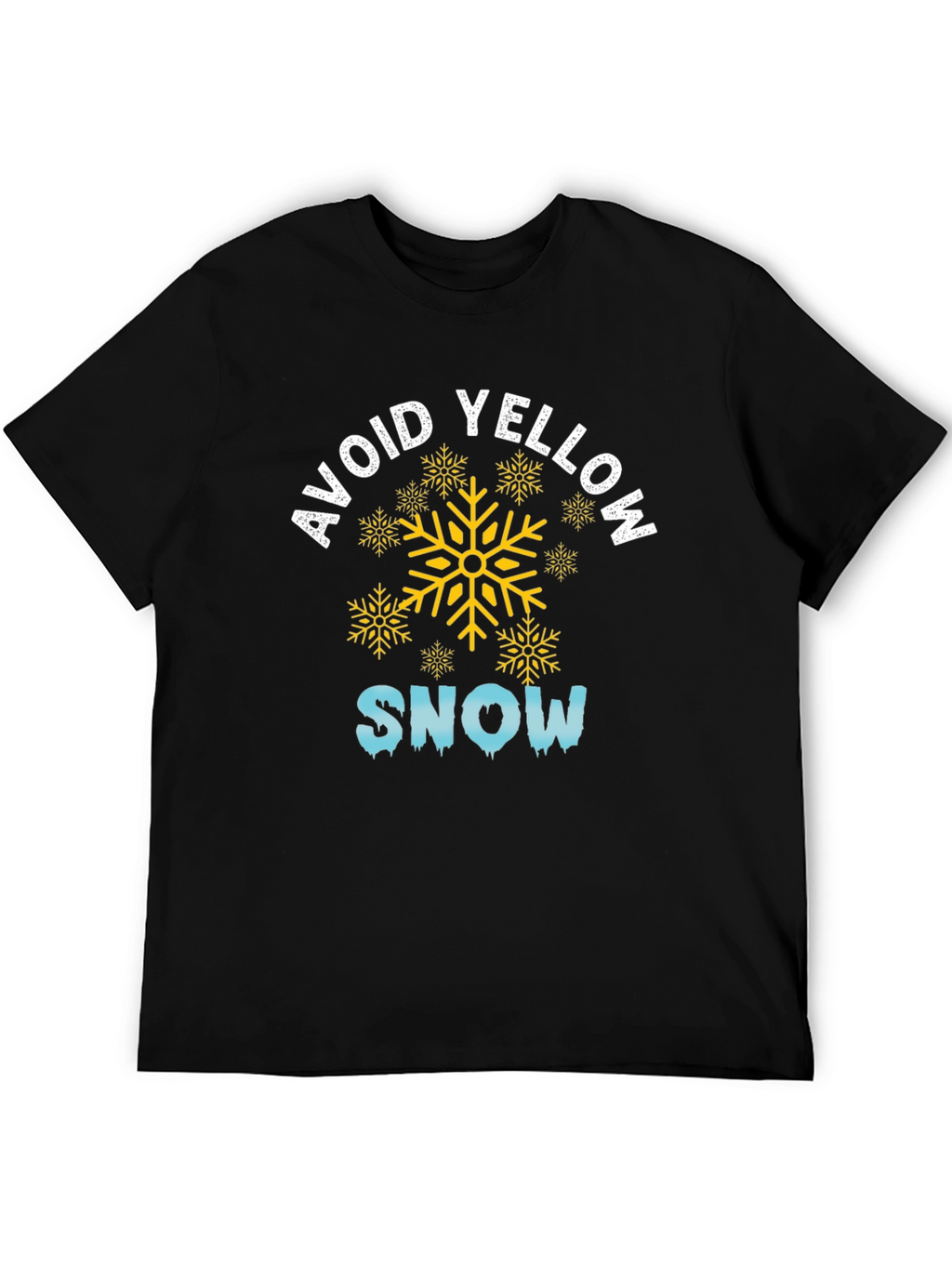 Avoid Yellow Snow Black Graphic Tee