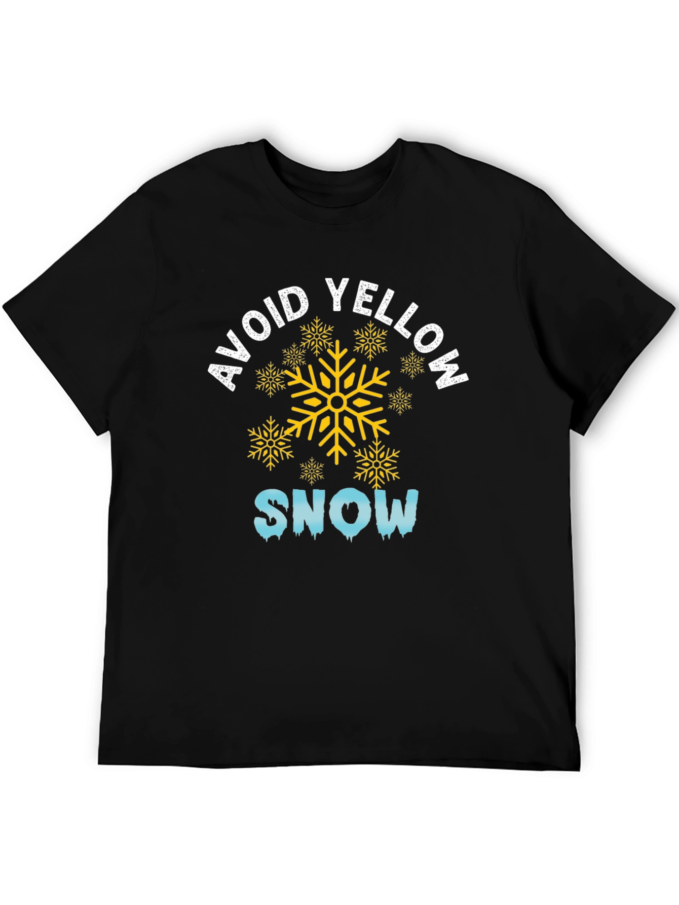 Avoid Yellow Snow Black Graphic Tee