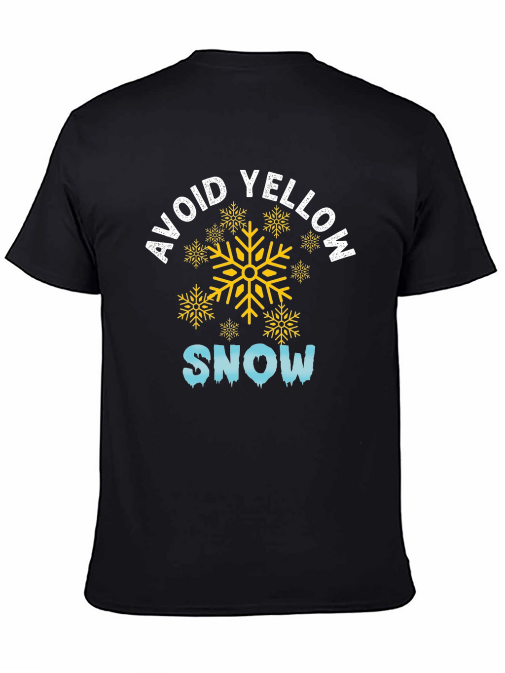 Avoid Yellow Snow Black Graphic Tee