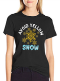 Avoid Yellow Snow Black Graphic Tee