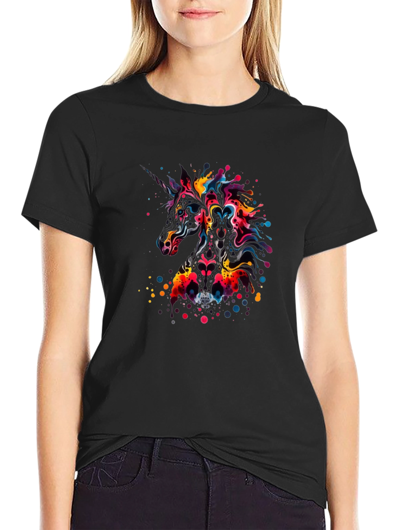Colorful Unicorn Art Graphic Tee