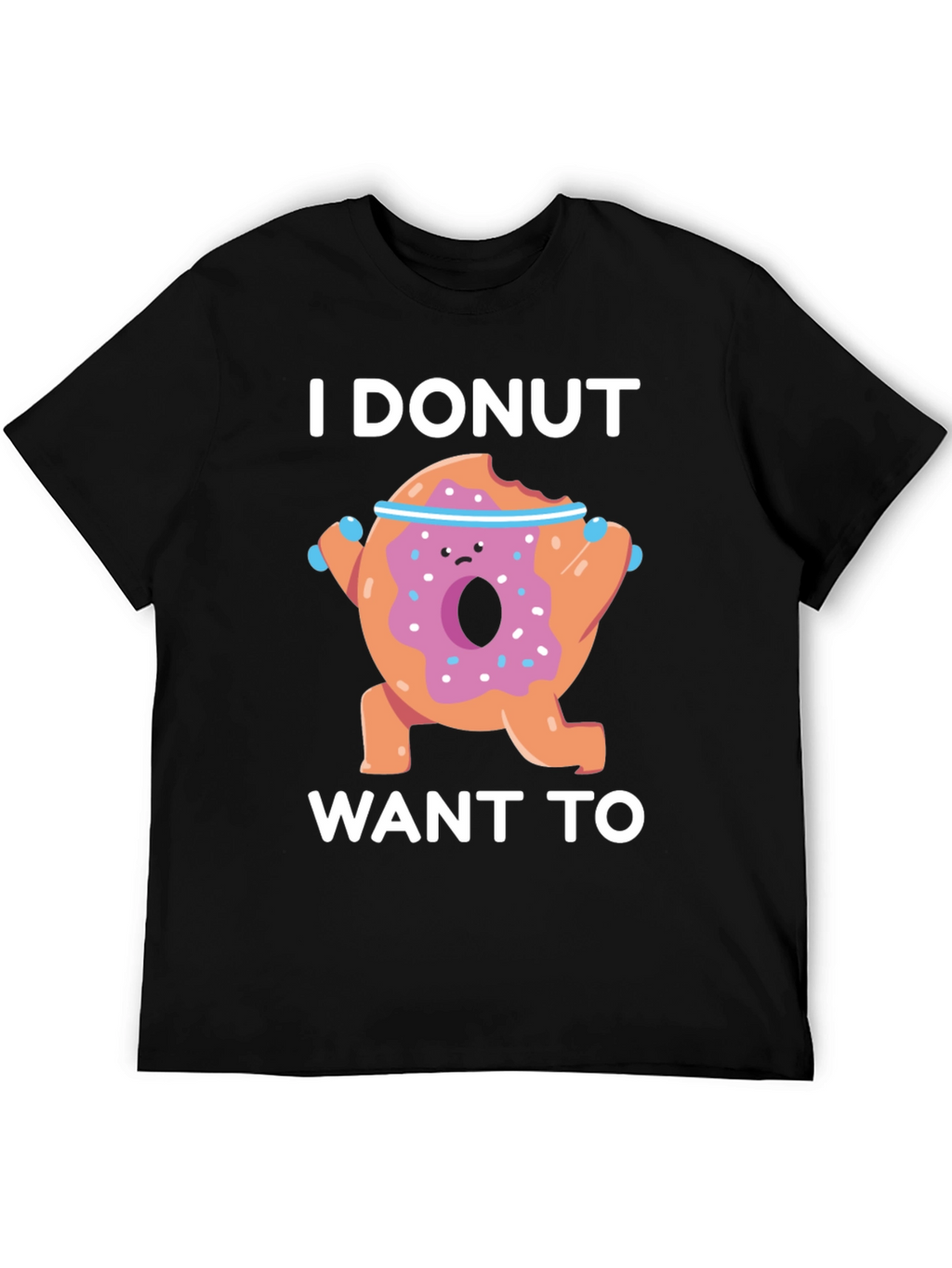Funny Donut Workout Graphic T-Shirt