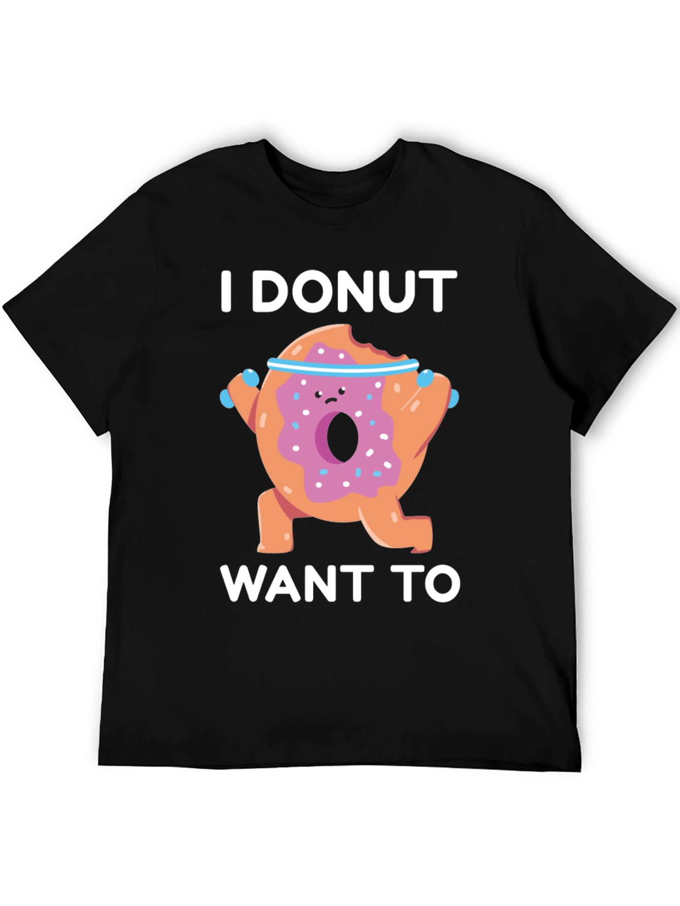 Funny Donut Workout Graphic T-Shirt