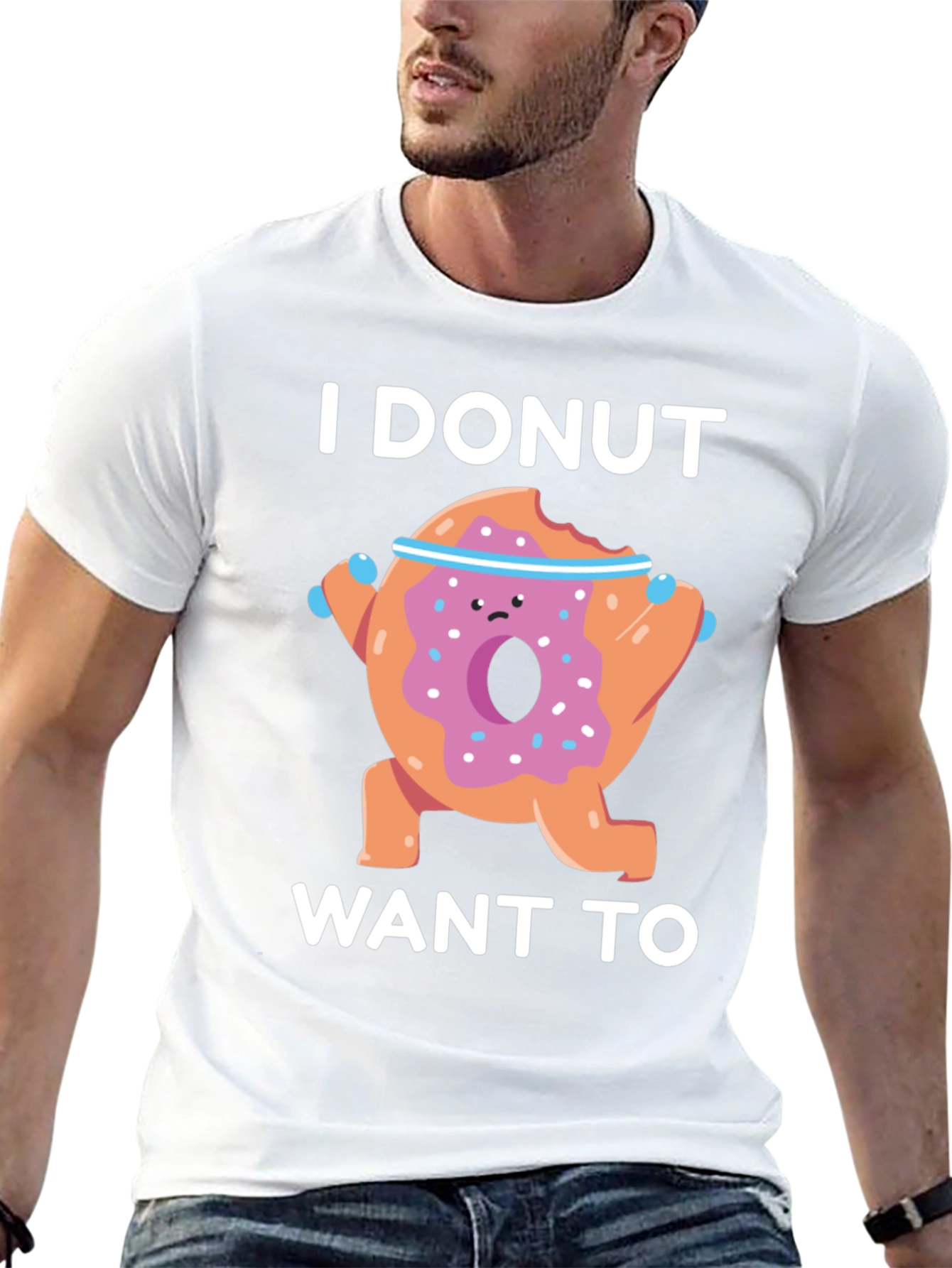 Funny Donut Workout Graphic T-Shirt