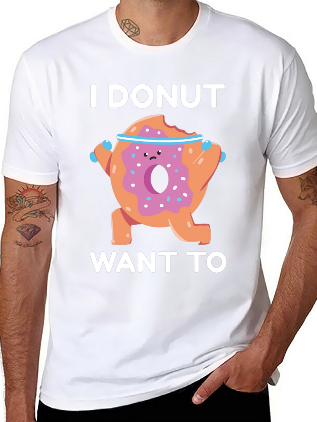 Funny Donut Workout Graphic T-Shirt