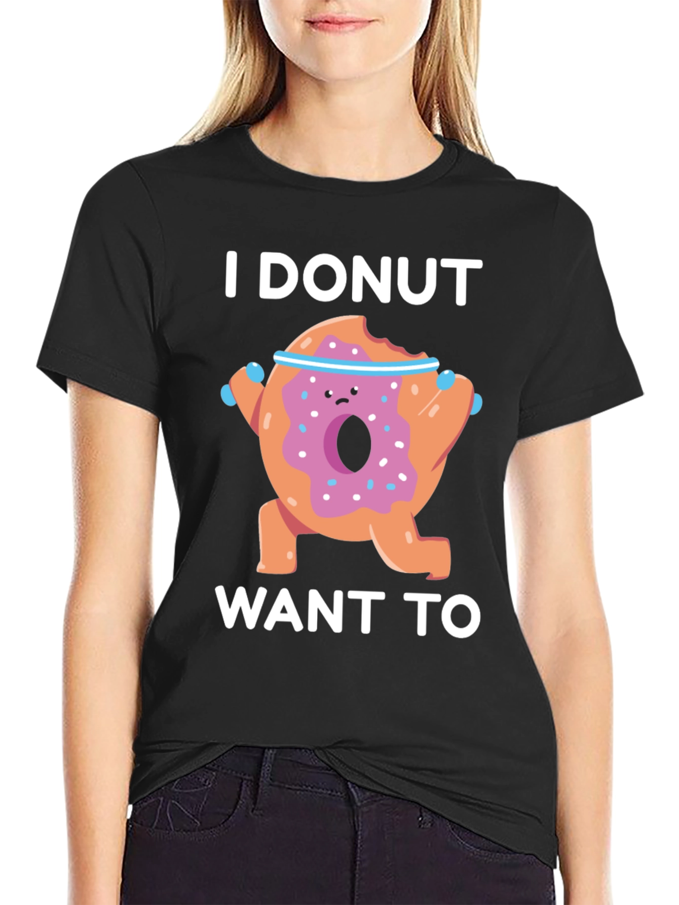 Funny Donut Workout Graphic T-Shirt