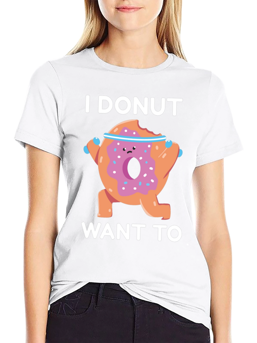 Funny Donut Workout Graphic T-Shirt