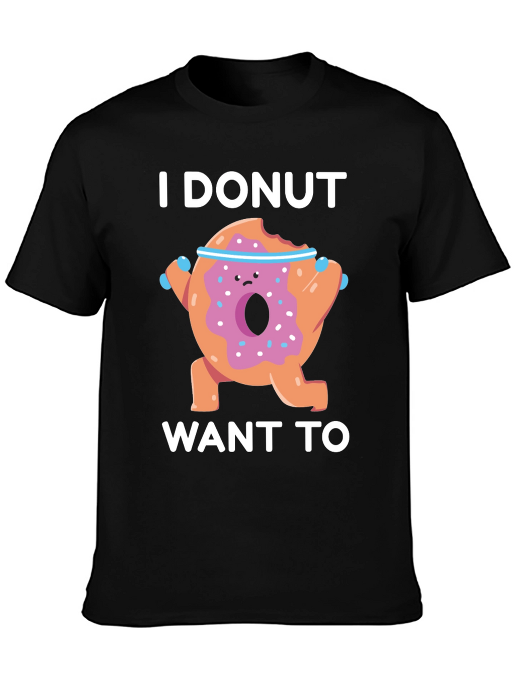 Funny Donut Workout Graphic T-Shirt